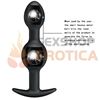 Dilatador anal plug de silicona negro